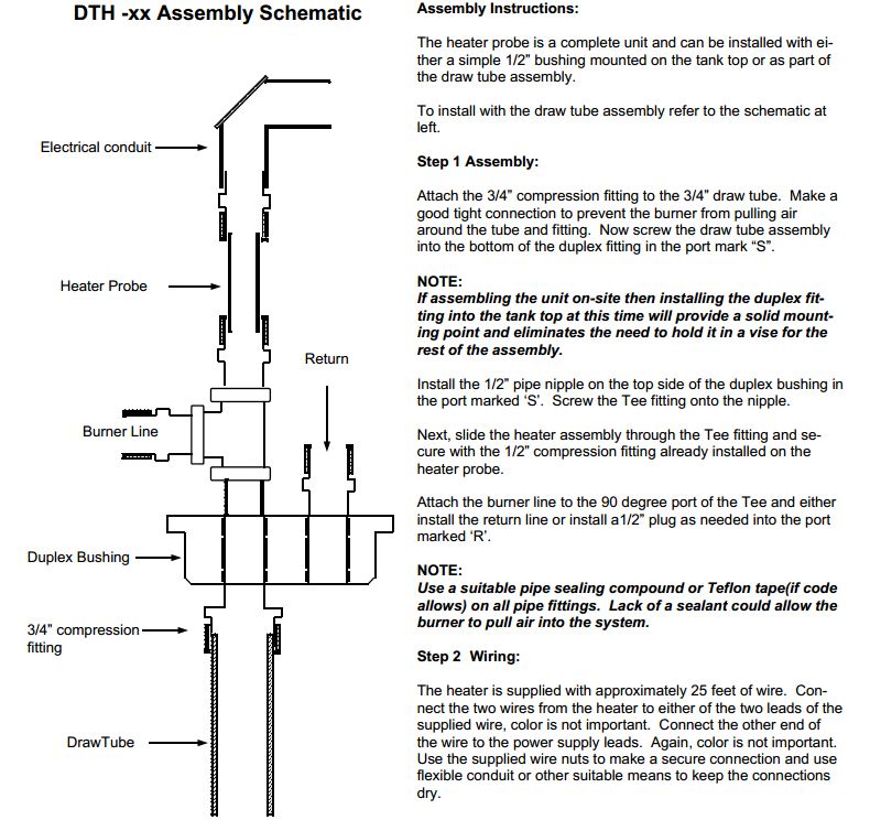 Rollie Systems Tank heater Installation Instructions